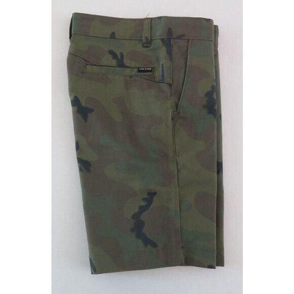 Volcom C0901900 GNCB Boy's Sz 26 (12) Camo Vmonty Stretch 17" Chino Shorts - Picture 4 of 4